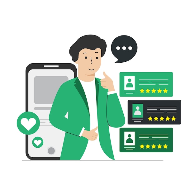 free vector customer testimonials illustration