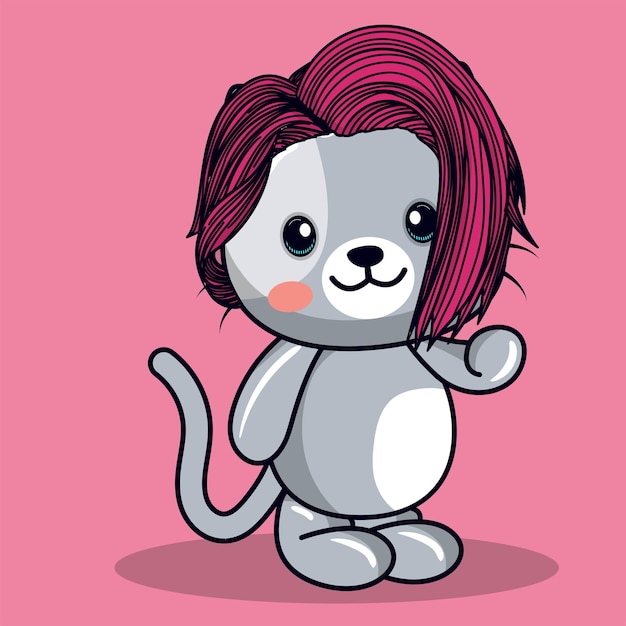 Free vector cute cat sitting cartoon vector icon illustration