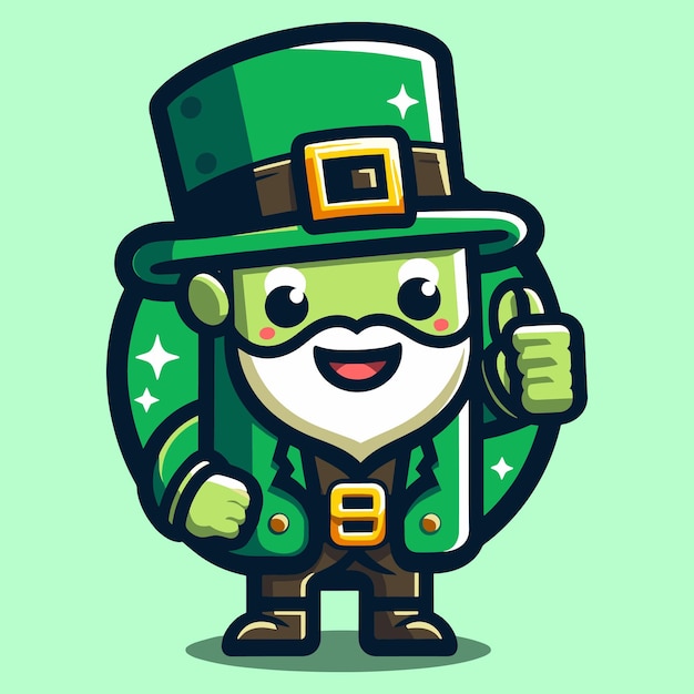 Vector free vector cute character celebrate st patricks day 2024 cartoon vector flat isolated illustration