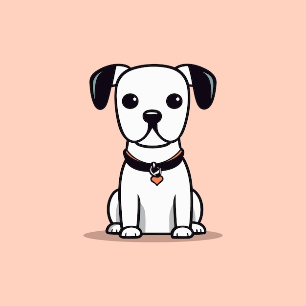 Free vector cute dog sticking her tongue out cartoon icon illustration