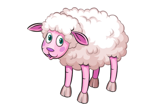 Vector free vector cute little sheep baby