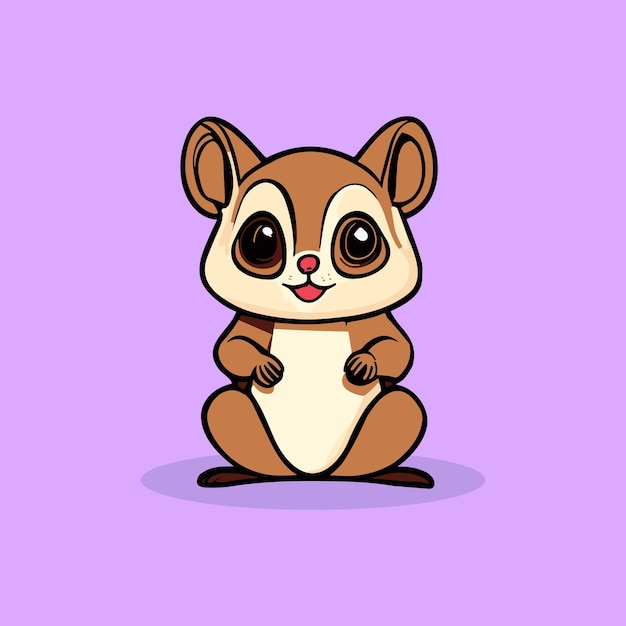 Vector free vector cute squirrel sitting cartoon vector icon illustration