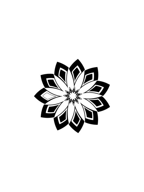 Vector free vector decorative black mandala on white background