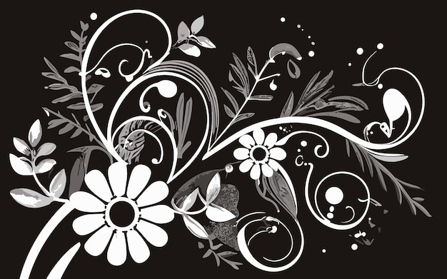 Vector free vector decorative floral design floral vector illustration