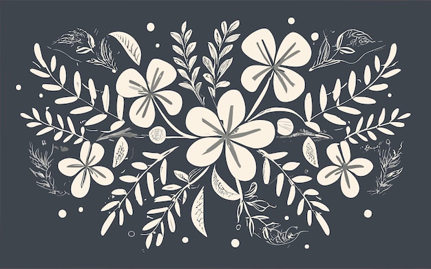 free vector decorative floral design floral Vector illustration