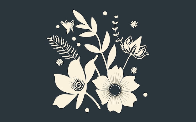 free vector decorative floral design floral Vector illustration