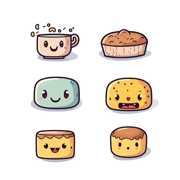 Free Vector different food icon set illustration