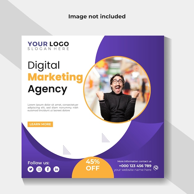 free vector digital marketing agency instagram post