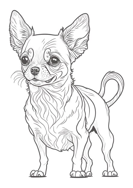 Vector free vector dog outline animal concept isolated vector chihuahua