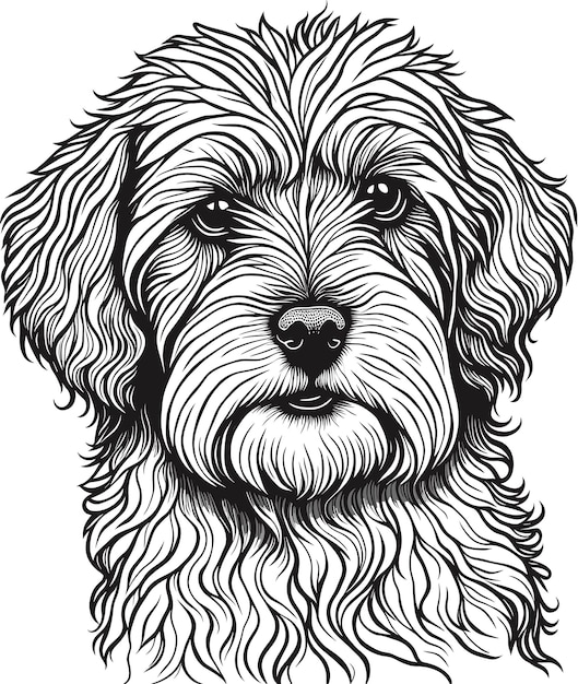 Free vector dog outline animal concept isolated vector Havanese