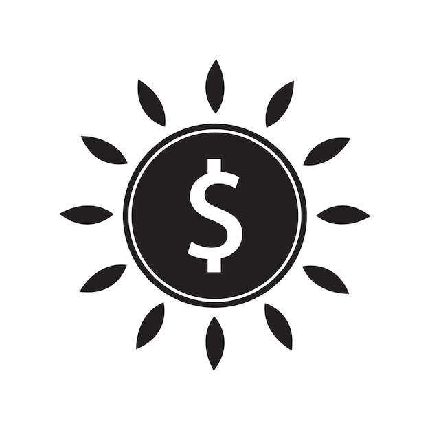 Free vector dollar and leaf design logo for your business