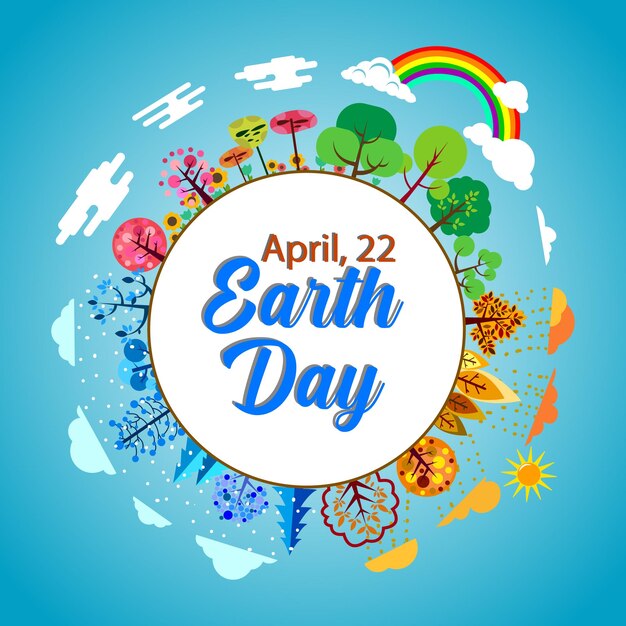 Free vector earth day illustration