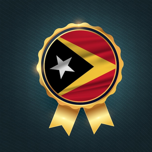 Vector free vector east timor guinea flag badge