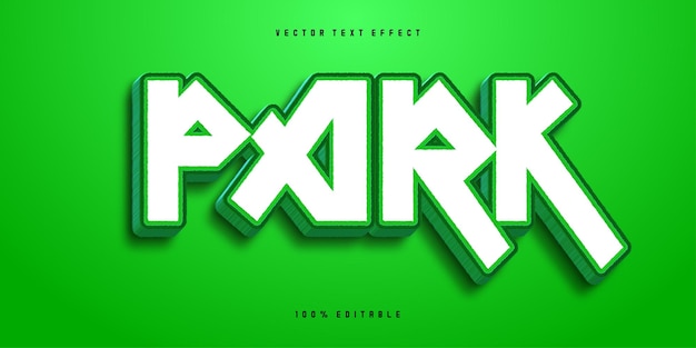 Free vector editable text effect cartoon green text style