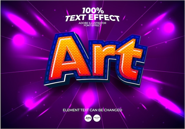 Free vector editable text effect modern 3d text effect for tittle and sticker