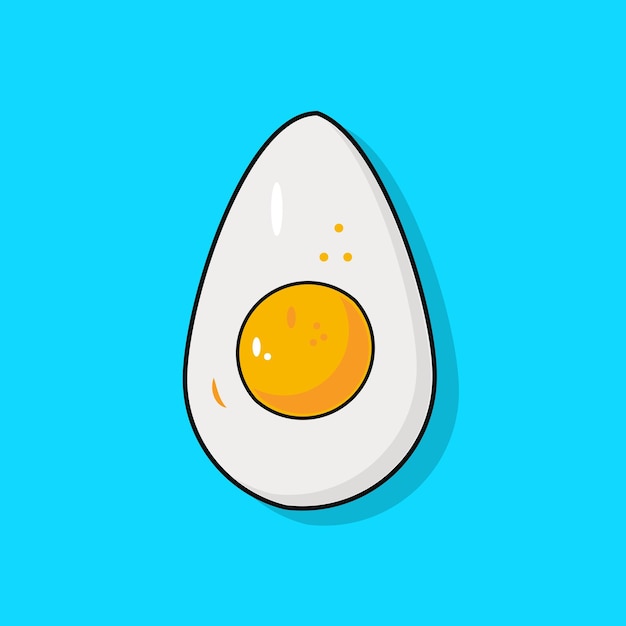 Free vector an egg in cartoon style