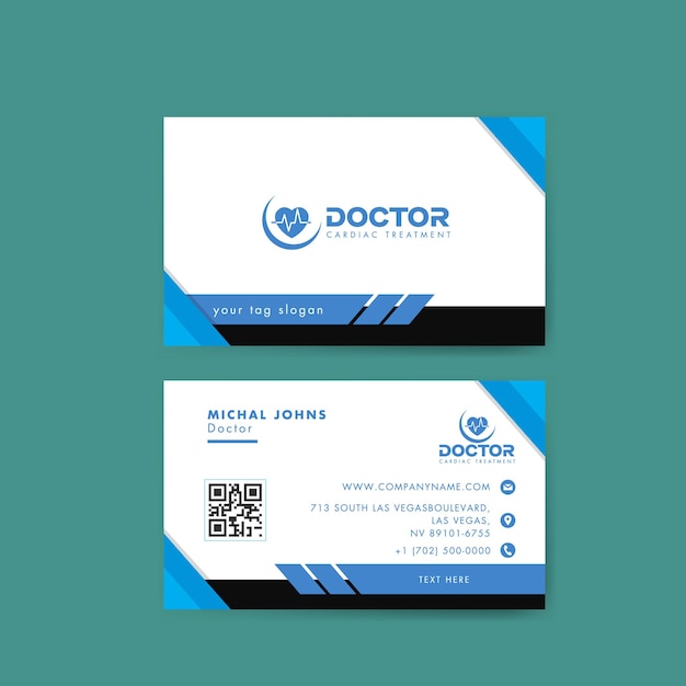 Free vector elegant business card blue and white business cardcompany branding card design