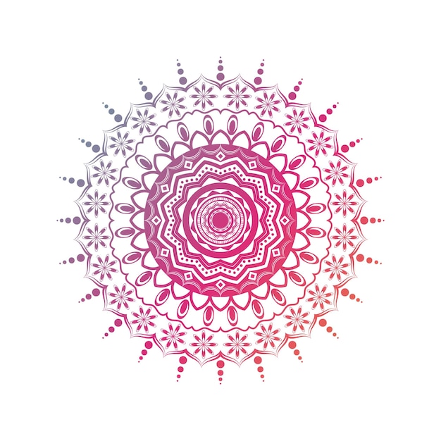 Vector free vector elegant decorative with white background colorful mandala design