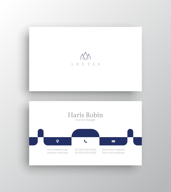 Free Vector elegant minimal business card template