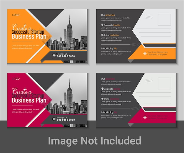 Free vector elegant real estate postcard