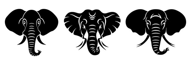 Vector free vector elephant mascot silhouette illustration