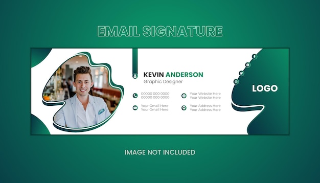 Free vector email signature design and professional Facebook banner template