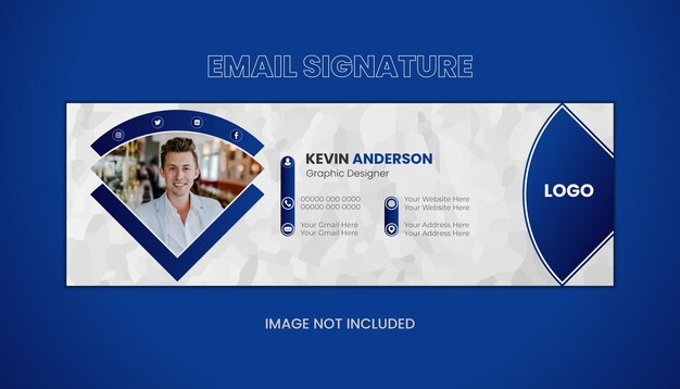 Free vector email signature design and professional Facebook banner template