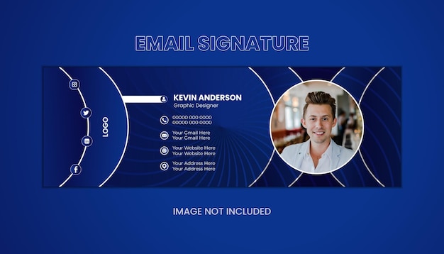 Free vector Email signature design template