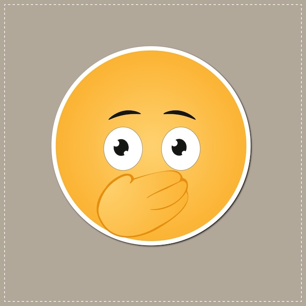 Vector free vector emoji shy icon