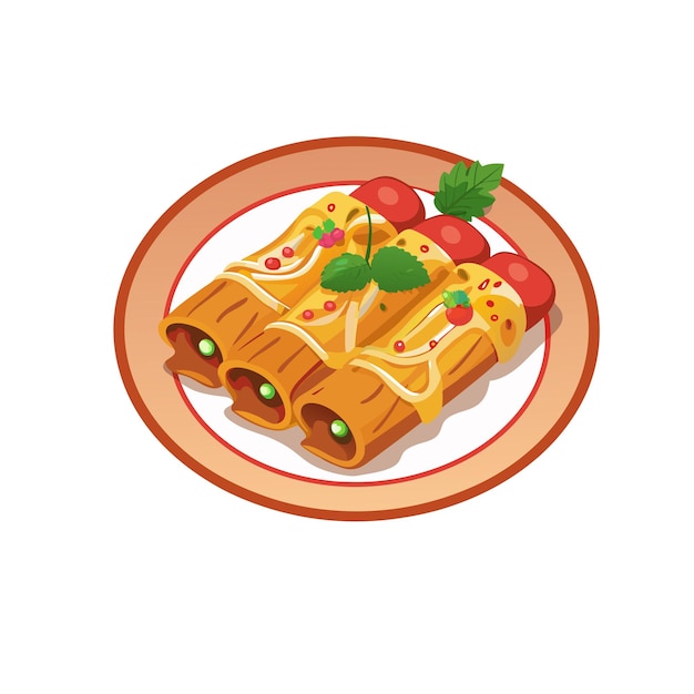 free vector enchiladas illustration