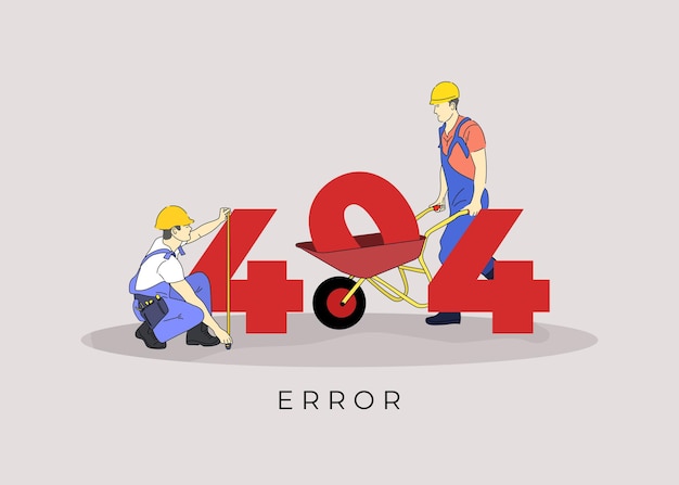 Free vector error 404 concept for landing page