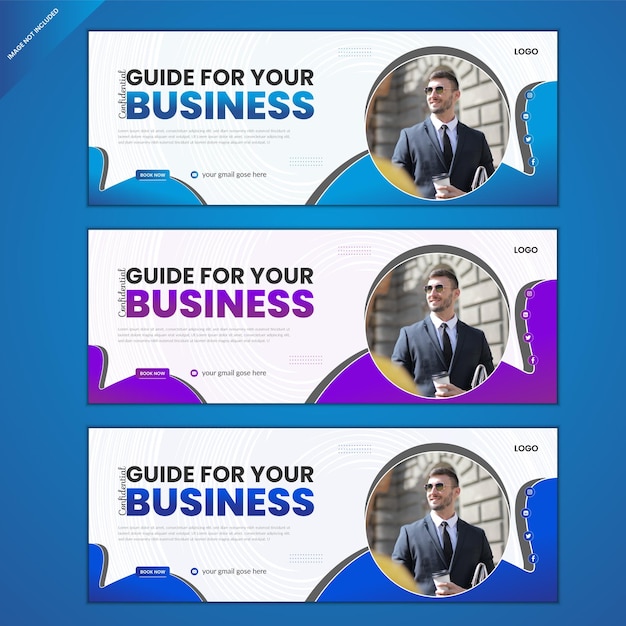 Free vector facebook business cover design template
