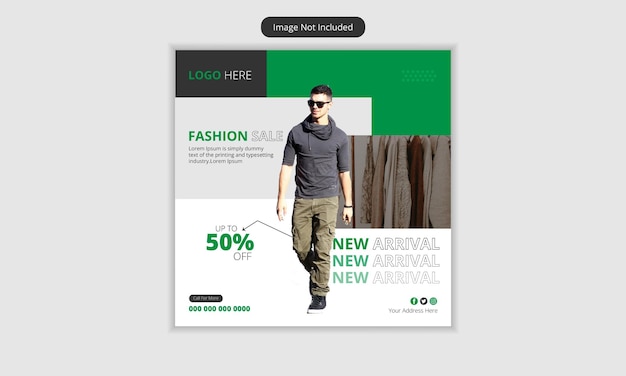 Free Vector Fashion Sale Social Media Post or Instagram Post Design Template