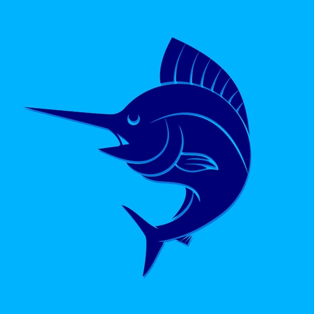 free vector fish logo template marlin fish illustration