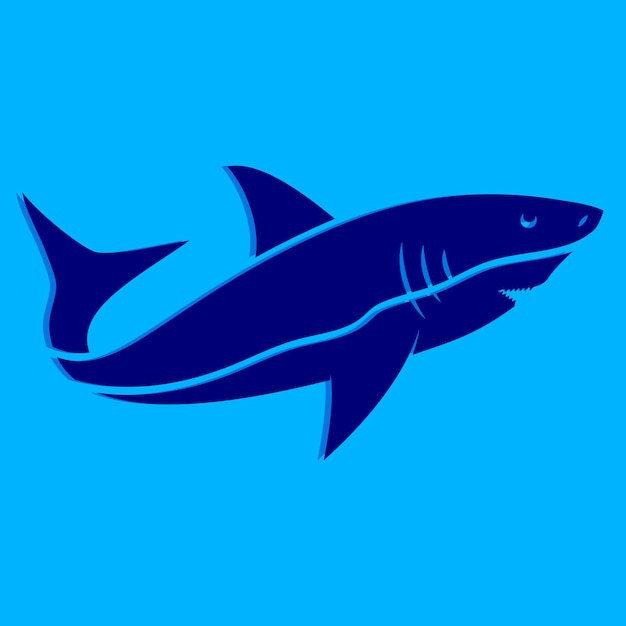 Premium Vector | Free vector fish logo template shark illustration