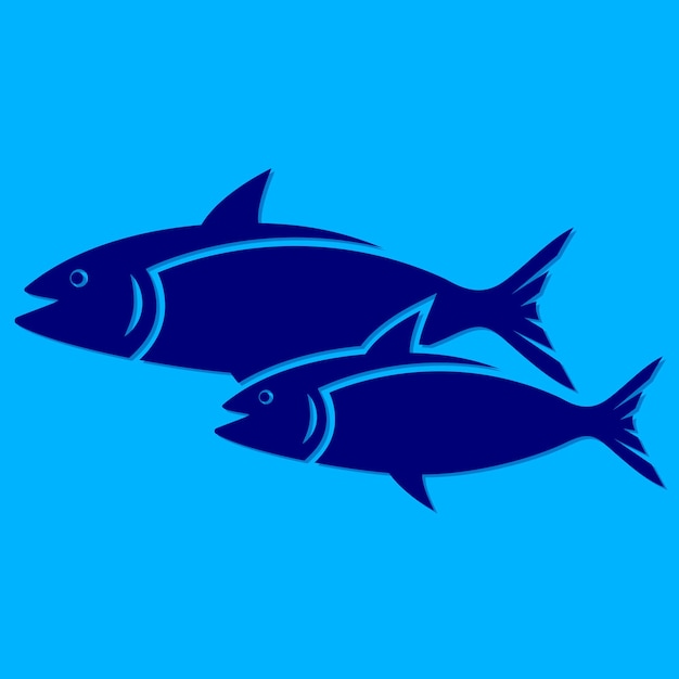 Шаблон логотипа свободной рыбы-вектора