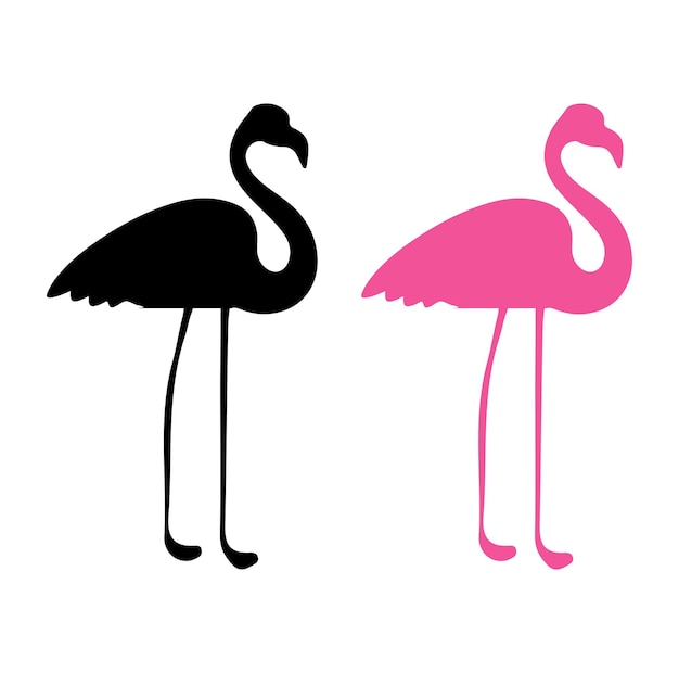 Free vector flamingo in cartoon style isolated on white