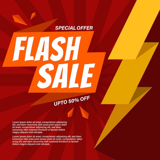 Free vector flash sale banner