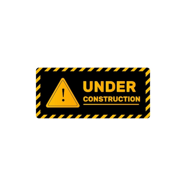 Free vector flat under construction sign illustration