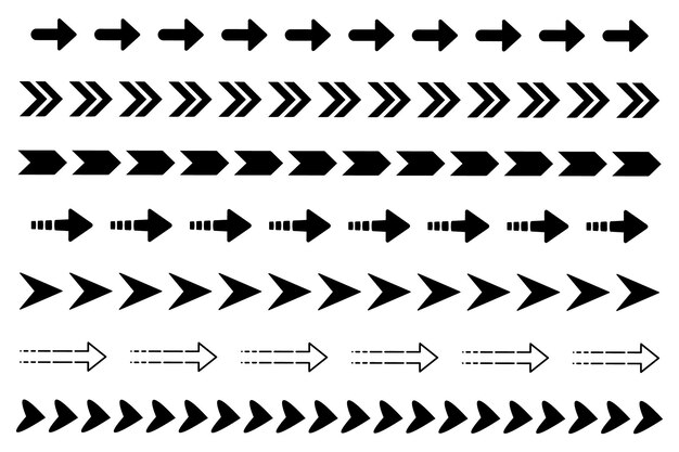 벡터 무료 벡터 평면 디자인 화살표 컬렉션
