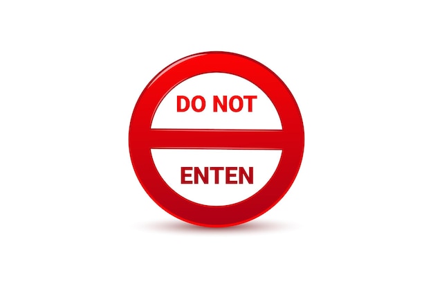 Free vector flat design do not enter sign