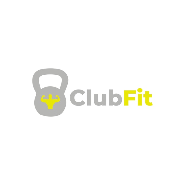 Free vector flat design fitness logo template