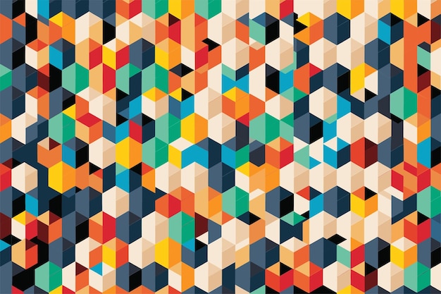 Free vector flat design mosaic pattern design