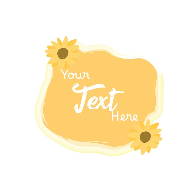 Free vector flat design of sunflower frame