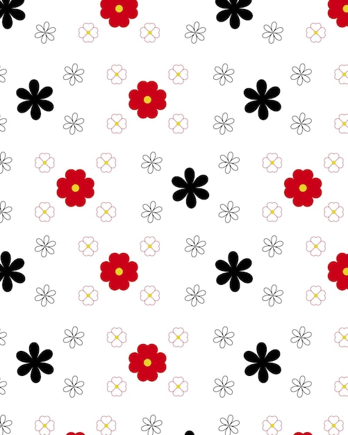 Free vector flat flowers pattern