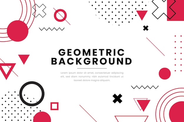 Sfondo geometrico piatto vettoriale gratuito