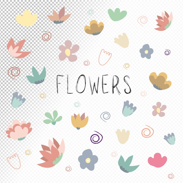 Free vector flat handdrawn flower illustration