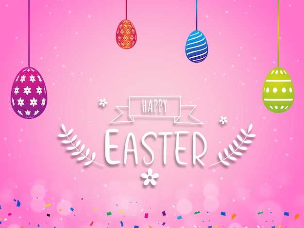 Free vector flat happy easter day illustration