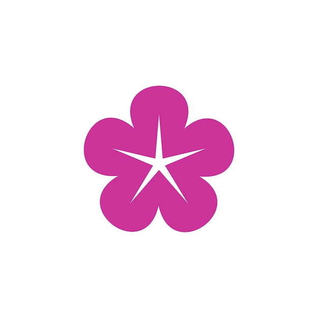 会社のロゴのための星の輝きのテーマを持つ無料のベクトルフラワー