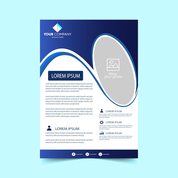 Free vector flyer template design